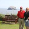 Stan & Karin Kelsey at the North Berwick Glen Course.  That's Bass Rock in the background